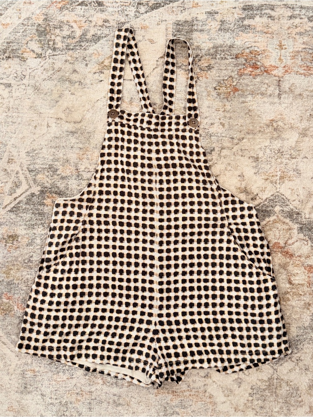 KIMCHI BLUE | Checkered Linen Overalls